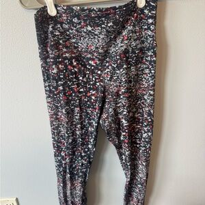 lululemon athletica Black and Red Leggings High-Waisted Stretchy